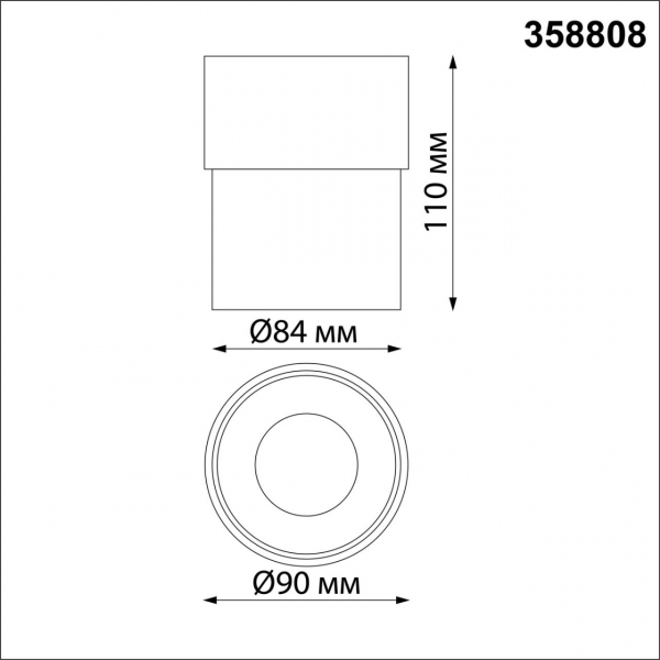 358808 OVER NT21 218 белый Светильник накладной светодиодный IP20 LED 10W 850Лм 4000K 220V GESSO, изображение 9