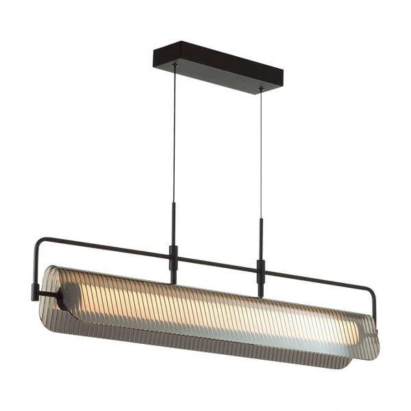 5056/35LA L-VISION ODL24 321 черный/дымчатый/металл/стекло/акрил Люстра LED 35W 3000К LINER, изображение 2