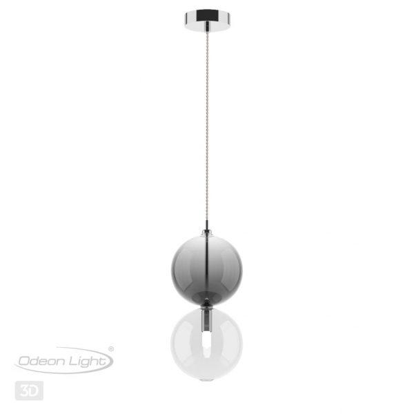 4980/1A PENDANT ODL22 340 хром/дымчатый/стекло Подвес G9 1*40W TWIXY, изображение 6