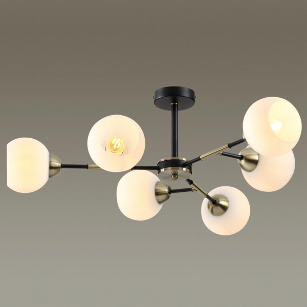 4595/6C COMFI LN22 239 черный, бронза Люстра Потолочная E27 6*40W 220V ROWAN, изображение 2
