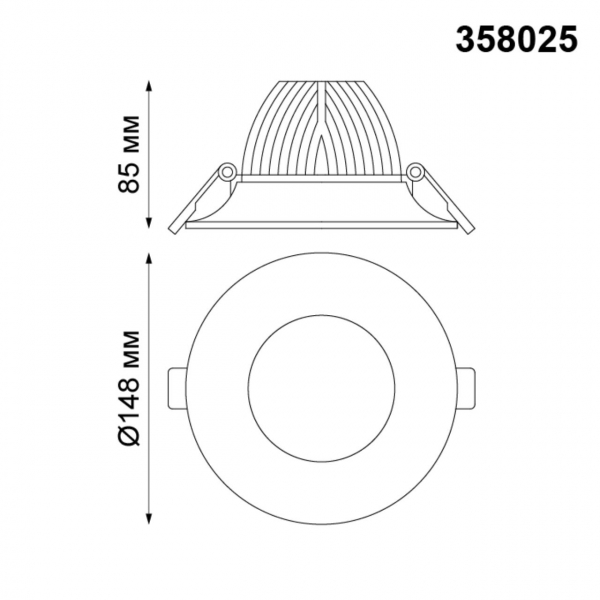 358025 SPOT NT19 277 белый Встраиваемый светильник IP20 LED 4100К 20W 220V GLOK, изображение 3