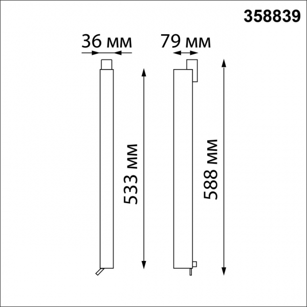 358839 PORT NT22 140 черный Светильник трехфазный трековый светодиодный IP20 LED 4000K 30W 220V ITER, изображение 3