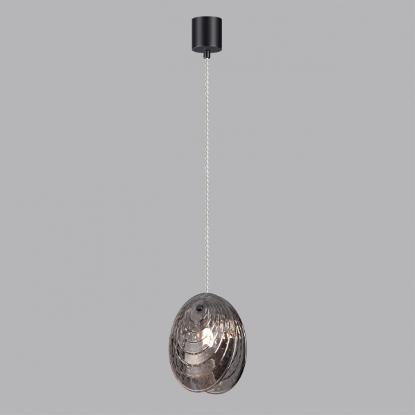 5038/1 MODERN ODL24 295 черный/дымчатый/металл/стекло Подвес G9 1*40W MUSSELS, изображение 3