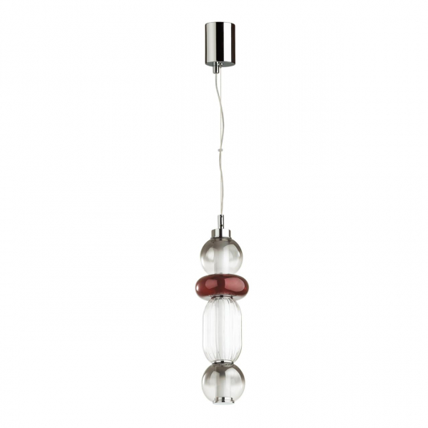 4826/18L PENDANT ODL21 321 хром/дымчатый/бордо/прозрачный Подвес LED 18W BEANS