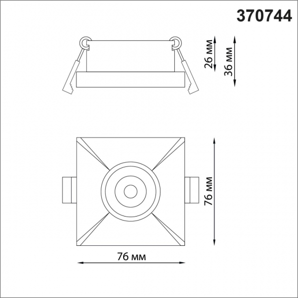 370744 SPOT NT21 247 золото Светильник встраиваемый IP20 GU10 50W 220V METIS, изображение 2