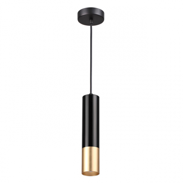 3876/1L HIGHTECH ODL19 285 черный с золотом Подвесной светильник GU10 1*50W 220V KIKO