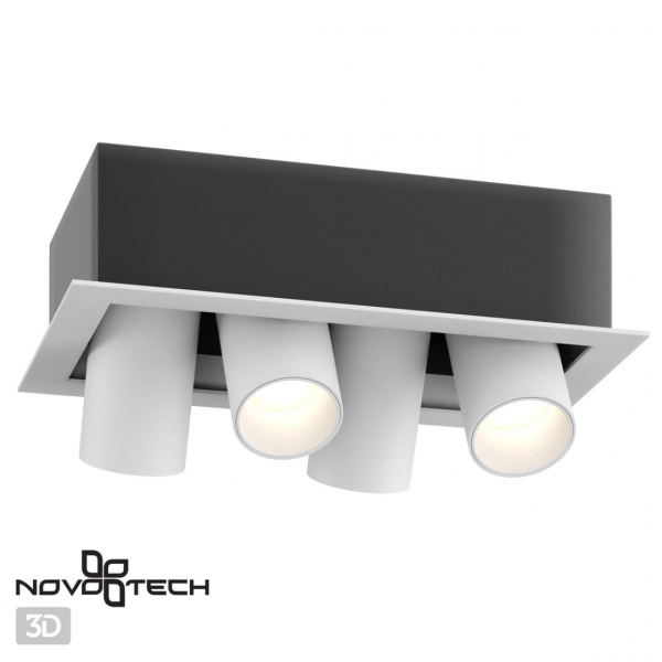358329 SPOT NT19 258 белый/черный Встраиваемый светильник IP20 LED 4000К 4*7W 220V IMAN, изображение 3