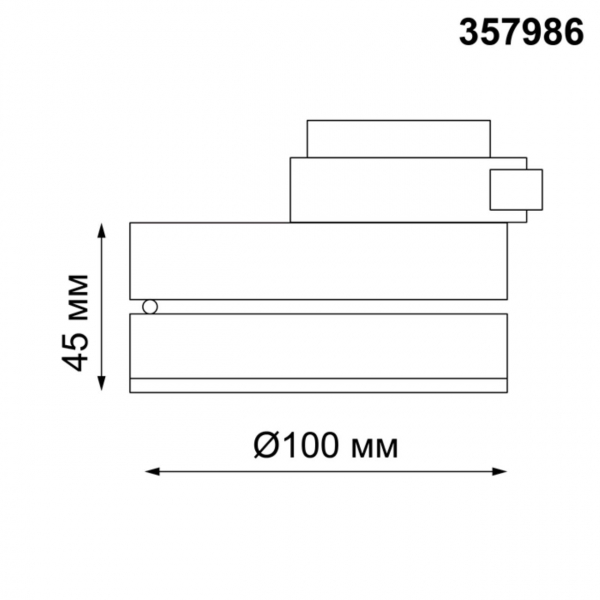 357986 PORT NT19 122 белый Светильник трековый однофазный трехжильный IP20 LED 3000К 12W 220V GRODA, изображение 3
