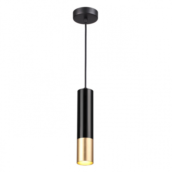 3876/1L HIGHTECH ODL19 285 черный с золотом Подвесной светильник GU10 1*50W 220V KIKO, изображение 2