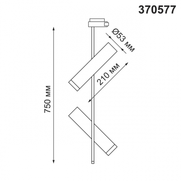 370577 PORT NT19 081 черный Светильник трековый однофазный трехжильный IP20 GU10 2*50W 220V BATRA, изображение 3