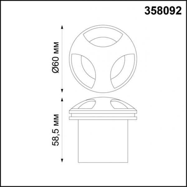 358092 STREET NT19 391 черный Подсветка ступеней IP65 LED 4000K 3W 220V SCALA, изображение 3