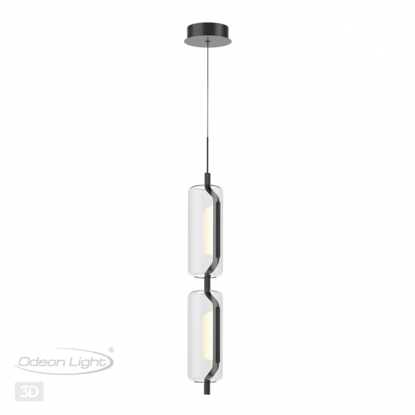 5003/20L L-VISION ODL23 329 черный матовый/прозрачный/стекло Подвес LED 20W 3000K KAVIA, изображение 6
