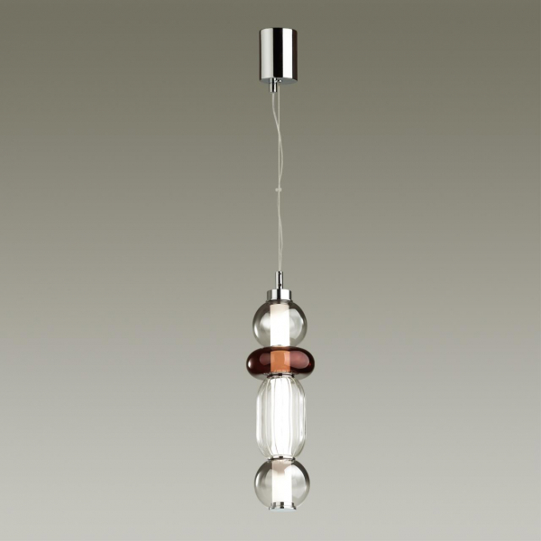 4826/18L PENDANT ODL21 321 хром/дымчатый/бордо/прозрачный Подвес LED 18W BEANS, изображение 3