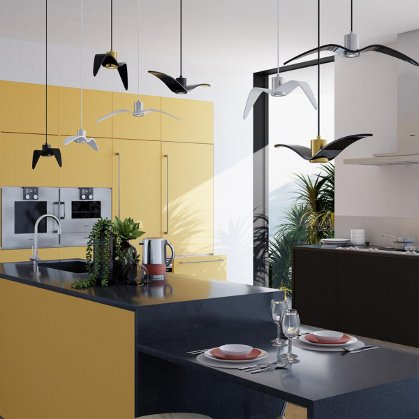 Подвес 4903/1A BIRDS GU10 1*5W бел/хром, изображение 3