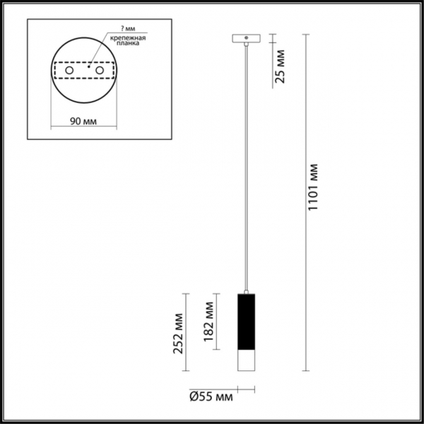 3876/1L HIGHTECH ODL19 285 черный с золотом Подвесной светильник GU10 1*50W 220V KIKO, изображение 4