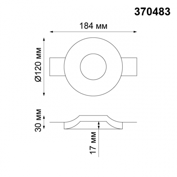 370483 SPOT NT19 179 белый Встраиваемый под покраску светильник IP20 GU10 50W 220V YESO, изображение 3