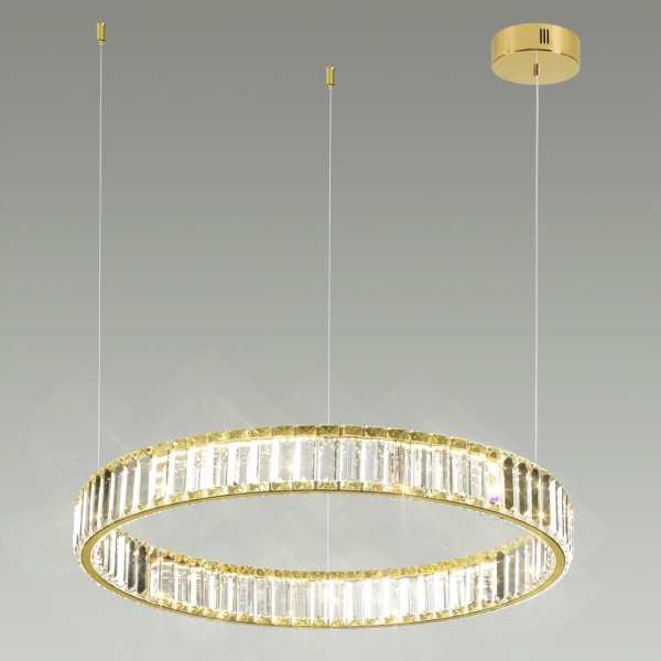 5015/36L L-VISION ODL23 485 золотой/прозрачный металл/хрусталь Люстра LED 36W 4000K 3600Лм VEKIA, изображение 3