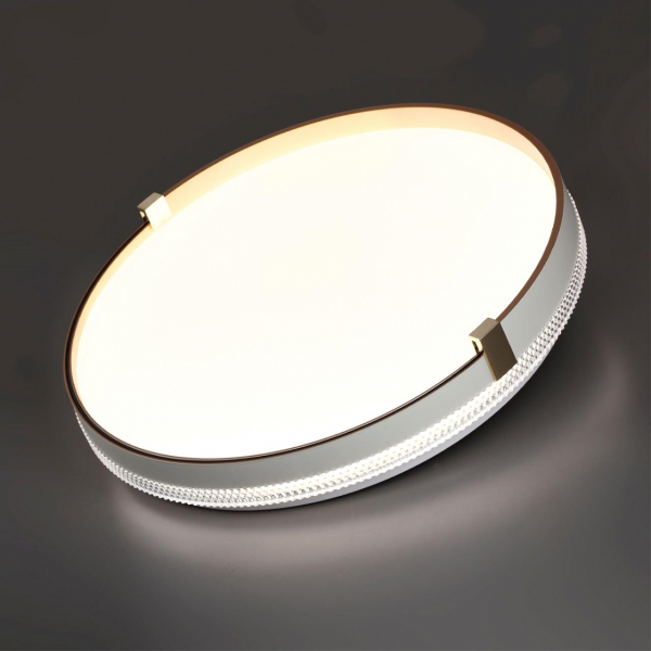 7646/EL PALE SN 138 Светильник пластик/золотой LED 70Вт 3000-6000К D490 IP43 пульт ДУ OLIDI WHITE, изображение 5
