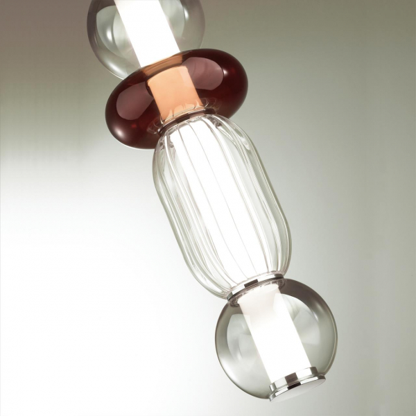 4826/18L PENDANT ODL21 321 хром/дымчатый/бордо/прозрачный Подвес LED 18W BEANS, изображение 5