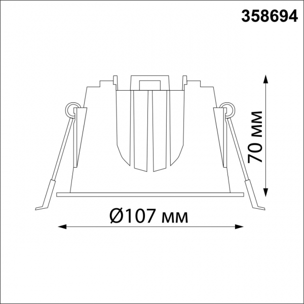 358694 SPOT NT21 276 белый Светильник встраиваемый светодиодный IP20 LED 4000К 20W 100-265V KNOF, изображение 6
