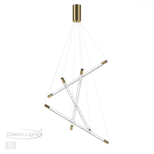 4369/40L HIGHTECH ODL23 145 полированное золото/акрил с пузырьками Подвесной св-к IP20 LED 30W 3000K 1050Лм SPARKY, изображение 4