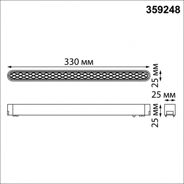 359248 SHINO NT23 047 черный Трековый светильник для низковольтного шинопровода IP20 LED 18W 48V 1080Лм 3000К SMAL, изображение 6