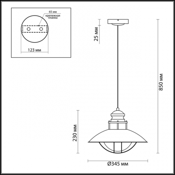 4164/1 NATURE ODL19 649 коричневый/прозрачный Подвес IP23 E27 1*60W DANTE, изображение 4