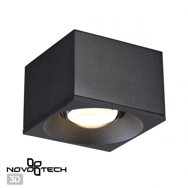 358654 OVER NT21 230 черный Светильник накладной светодиодный IP20 LED 4000К 12W 220V PATERA, изображение 4