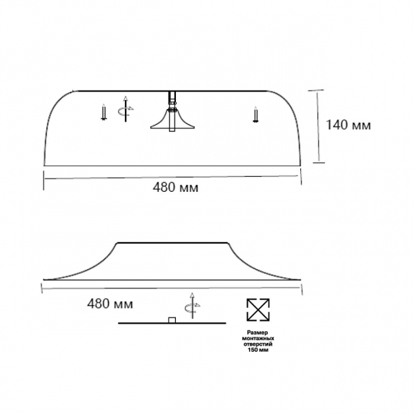 7690/65L AVRA LED SN 18 Светильник металл/акрил/белый LED 65Вт 4000K D480 IP20 CONFY, изображение 7