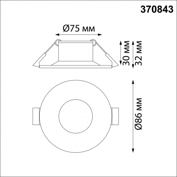Софит 370843 METIS черн 1*GU10, изображение 3