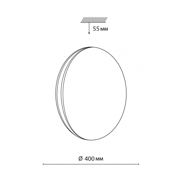 7625/DL PALE SN 168 Светильник пластик/белый/серебристый LED 48Вт 4000К D400 IP43 RINGO, изображение 5