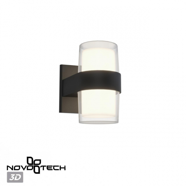 359298 STREET NT24 000 черный Светильник ландшафтный настенный IP65 LED 16W 4000K 175-265V OPAL, изображение 5
