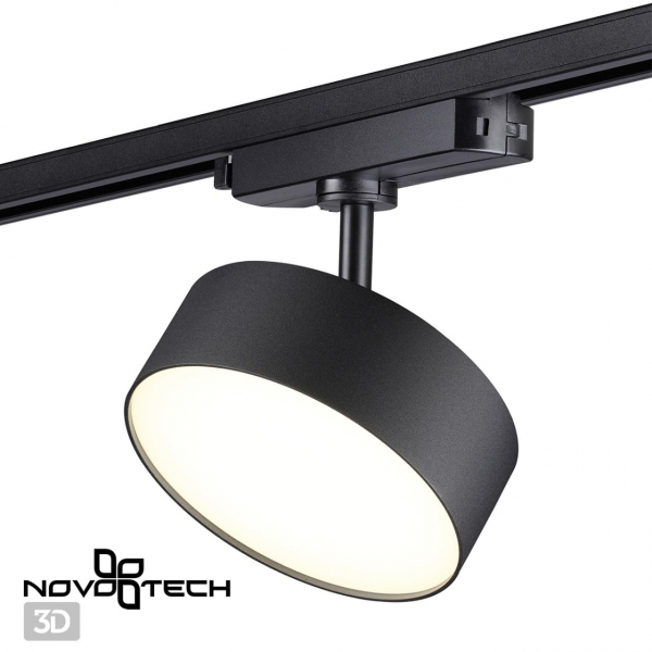 358756 PORT NT21 104 черный Светильник трековый однофазный трехжильный IP20 LED 24W 4000K 2100Лм 100-265V PROMETA, изображение 5