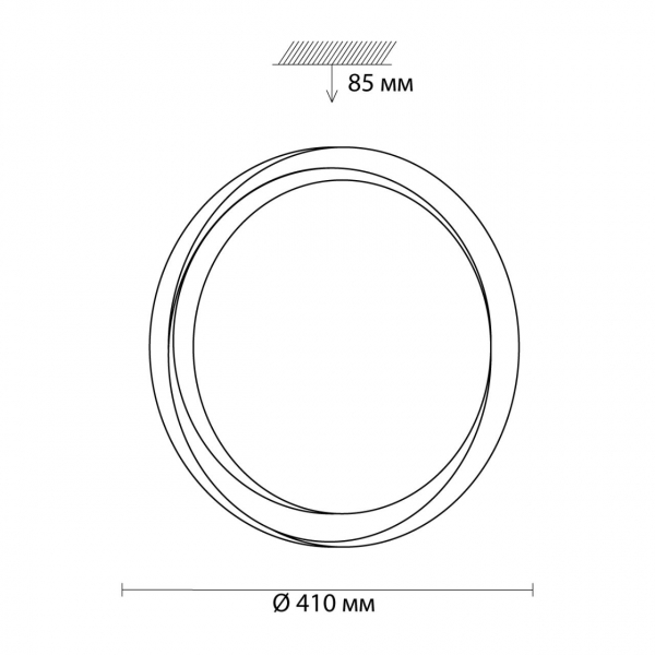 3030/DL TAN SN 056 Светильник пластик/белый LED 48Вт 3000-6500K D410 IP43 пульт ДУ/ LampSmart BIONIC, изображение 5