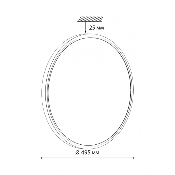 7660/40L MITRA LED SN 54 Светильник пластик/белый/черный LED 40Вт 3000/4000K D495 IP40 ALFA BLACK, изображение 12