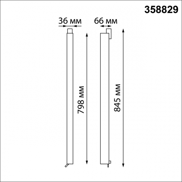 358829 PORT NT22 112 черный Светильник трековый однофазный трехжильный IP20 LED 4000K 40W 220V ITER, изображение 3