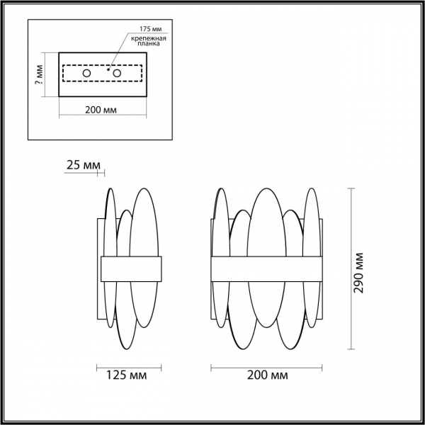 5268/2W MODERNI LN23 113 латунь Бра E14 2*40W 220V MEREDITH, изображение 4
