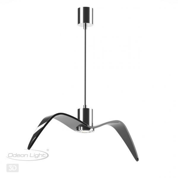 4901/1C PENDANT ODL22 289 чёрный/хром/стекло Подвес GU10 1*5W BIRDS, изображение 7