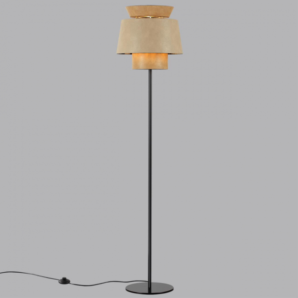 4992/1F PENDANT ODL24 401 черный/бежевый/терракотовый/золотой/металл/экокожа Торшер E27 1*60W KRESSA, изображение 3
