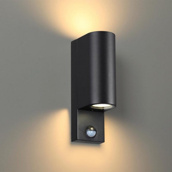 4390/2W HIGHTECH ODL23 633 черный/металл/пвх стойкий к УФ излучению Настенный светильник с датчиком движения IP44 LED GU10 14W MOTTO, изображение 3