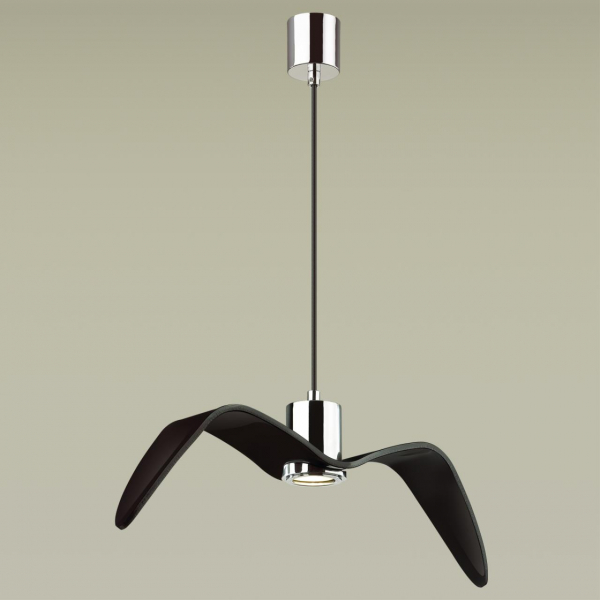 4901/1C PENDANT ODL22 289 чёрный/хром/стекло Подвес GU10 1*5W BIRDS, изображение 2
