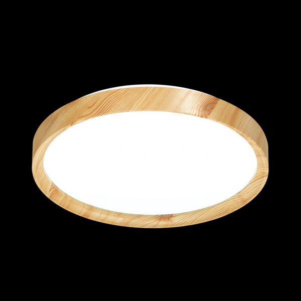 3019/EL TAN SN 126 Светильник пластик/под дер LED 72Вт 3000-6500K D490 IP43 пульт ДУ/ LampSmart WOODI, изображение 3