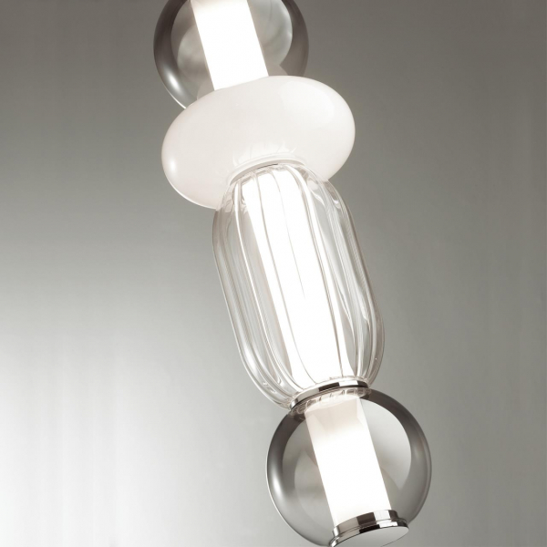 4827/18L PENDANT ODL21 321 хром/дымчатый/белый/прозрачный Подвес LED 18W BEANS, изображение 5