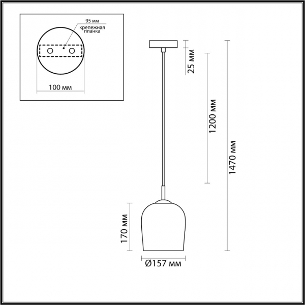 6551/1A SUSPENTIONI LN23 200 матовое золото Подвес E14 1*40W 220V ELLIE, изображение 3