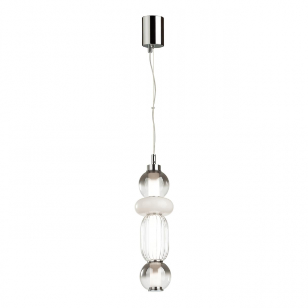 4827/18L PENDANT ODL21 321 хром/дымчатый/белый/прозрачный Подвес LED 18W BEANS, изображение 2