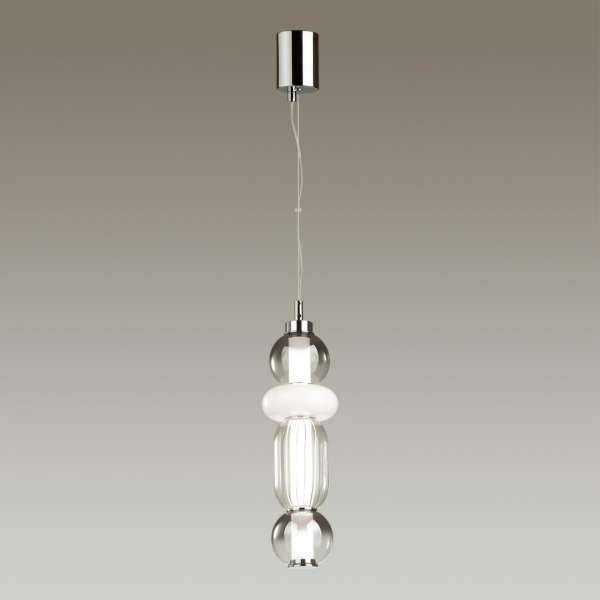 4827/18L PENDANT ODL21 321 хром/дымчатый/белый/прозрачный Подвес LED 18W BEANS, изображение 3