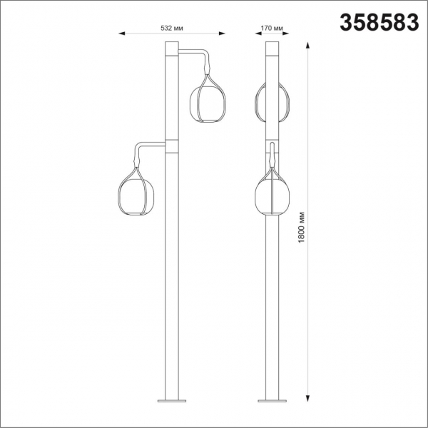 358583 STREET NT21 314 белый Светильник ландшафтный светодиодный IP54 LED 4000K 18W 220-240V ROCA, изображение 5
