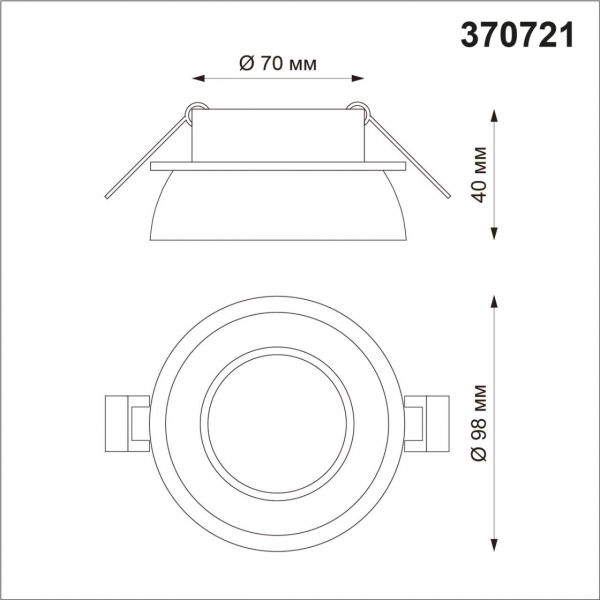 370721 SPOT NT21 319 черный Светильник встраиваемый IP20 GU10 9W 235V LIRIO, изображение 4