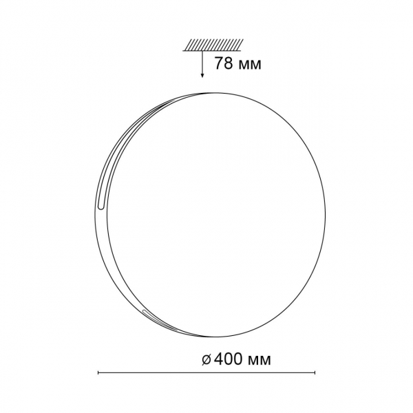 3040/DL PALE SN 022 Светильник пластик/белый/хром LED 48Вт 4000К D400 IP43 VALE, изображение 4