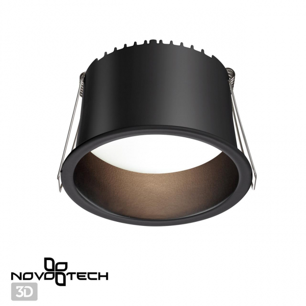 358902 SPOT NT22 283 черный Светильник встраиваемый светодиодный IP20 LED 4000К 12W 220V TRAN, изображение 4